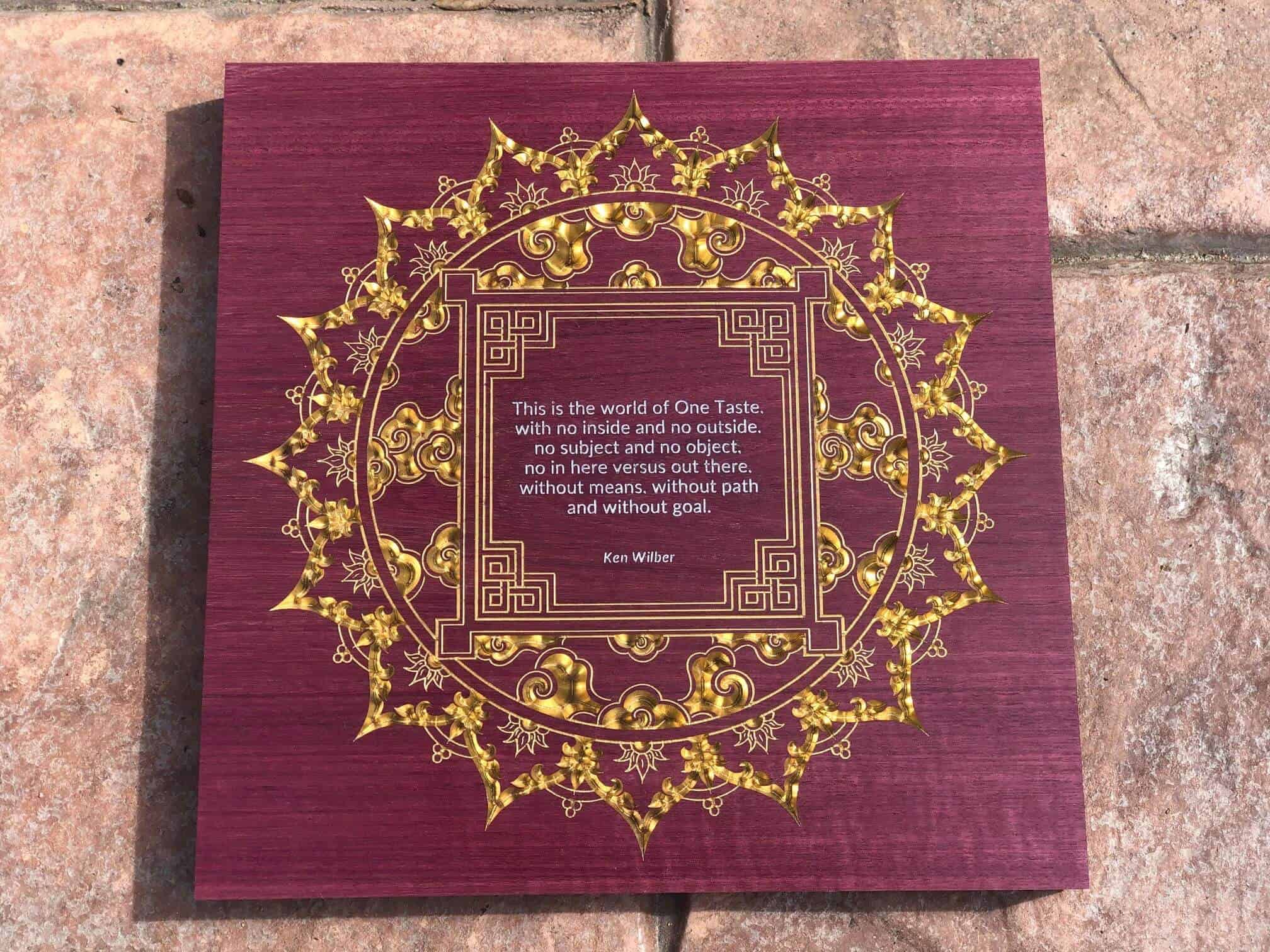 Quote Piece - One Taste