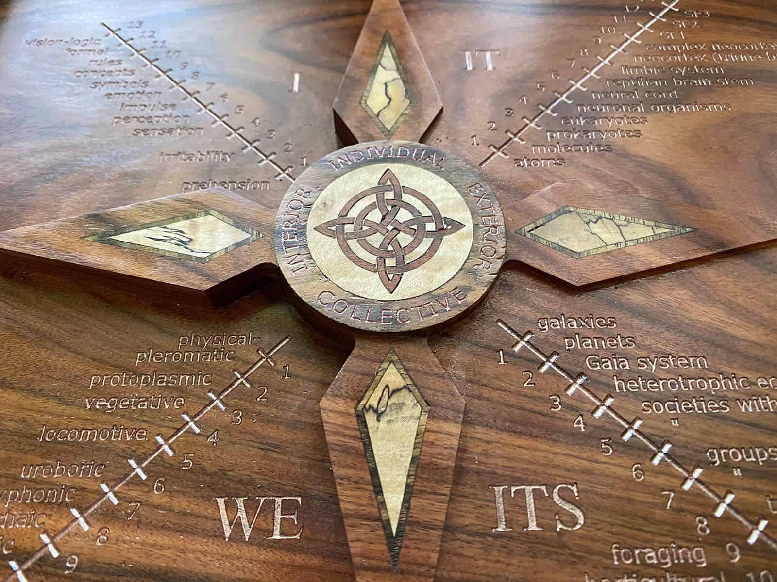 Four Quadrants — Rosewood and Wenge (Side view)